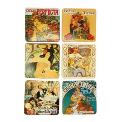 Set de 6 suporturi pentru pahar - Mucha