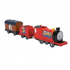 Locomotiva motorizata cu doua vagoane - Thomas & Friends - James Grafriti