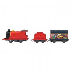 Locomotiva motorizata cu doua vagoane - Thomas & Friends - James Grafriti