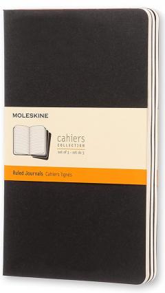 Set 3 caiete - Moleskine Cahier - Large, Ruled - Black