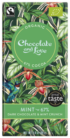 Ciocolata amaruie cu menta 67% - BIO + RO-ECO-007