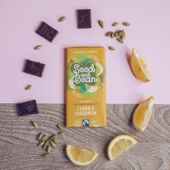 Ciocolata amaruie cu lamaie si cardamom Bio