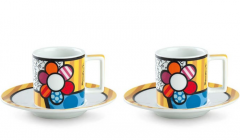 Set 2 cesti 90 ml cu farfurioara - Britto Flowers