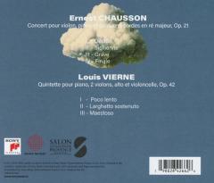 Chausson: Concert Pour Violin, Piano & Quatuor / Vierne: Quintette
