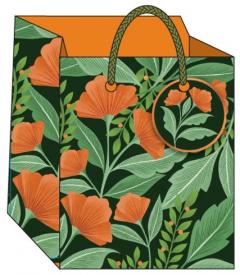 Punga cadou - Nouveau Poppies - Small Square