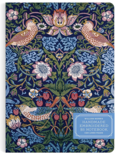 Carnet - William Morris Strawberry Thief Handmade Embroidered