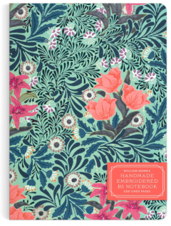 Carnet - William Morris Bower Handmade Embroidered