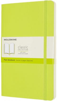Carnet - Moleskine Classic - Large, Soft Cover, Plain - Lemon Green