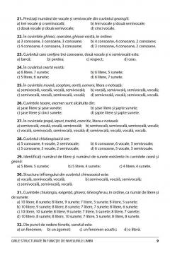 Limba romana. Teste-grila pentru admiterea la Academia de Politie si la scolile postliceale de politie si jandarmi