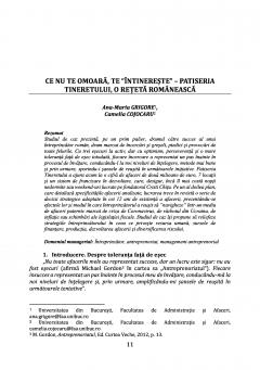 Studii de caz privind managementul organizatiilor din Romania in contextul transformarilor si crizelor actuale