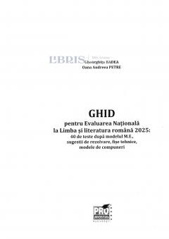 Ghid pentru Evaluarea Nationala - Limba si literatura romana, 2025