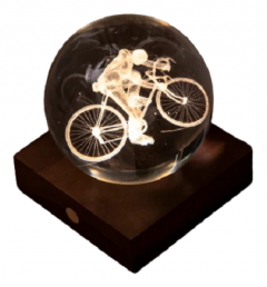 Lampa - Amber Crystal Ball - Cyclist