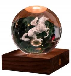 Lampa - Amber Crystal Ball - Racing Horse