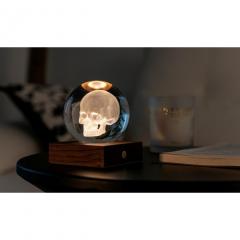 Lampa - Amber Cristal Ball - Skull
