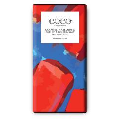 Ciocolata cu lapte, caramel, alune si sare de mare din Insula Skye