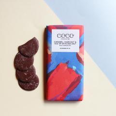 Ciocolata cu lapte, caramel, alune si sare de mare din Insula Skye