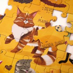 Puzzle 120 piese - Lumea pisicilor