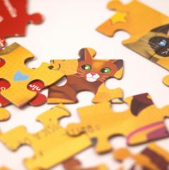 Puzzle 120 piese - Lumea pisicilor