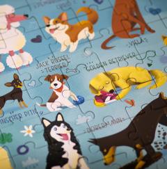 Puzzle 120 piese - Lumea cainilor