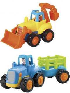 Jucarie - Vehicul cu tractiune - Tractor sau Excavator, mai multe modele