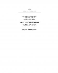 Drept procesual penal. Partea speciala