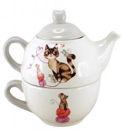 Ceainic cu ceasca - Solitaire - Tricoti