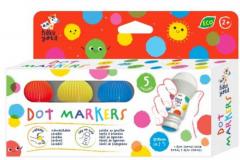 Set 5 markere - Dot markers - Culori clasice