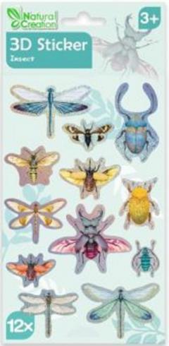 Set 10 stickers 3D - Insecte
