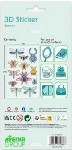 Set 10 stickers 3D - Insecte