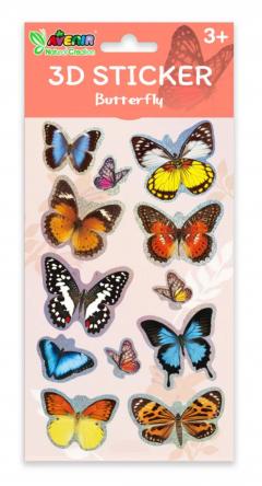 Set 10 stickere 3D - Fluturi