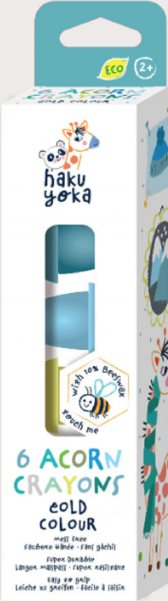 Set 6 creioane cerate - Ghinda, culori reci