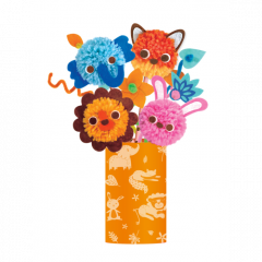 Set creativ - Pom Pom - Buchet animalute