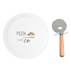 Set farfurie si feliator pentru pizza - Kitchen Elements