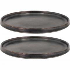 Set 2 farfurii - Fjord - Negru metalic