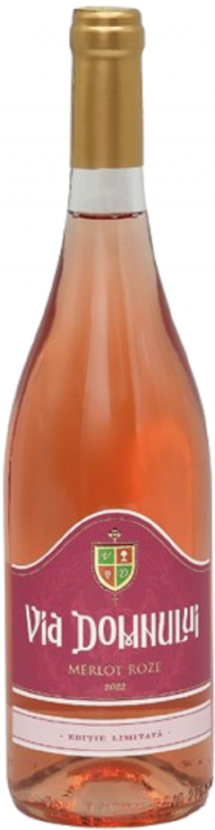 Vin rose - Via Domnului - Merlot Roze, sec, 2022
