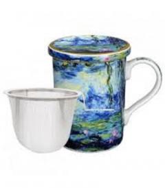 Cana 350 ml cu infuzor si capac - Claude Monet
