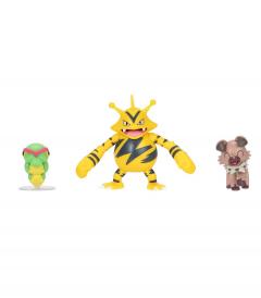 Set 3 figurine -  Pokemon - Caterpie, Rockruff, Electabuzz