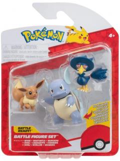 Set 3 figurine - Pokemon - Battle Figure Set - Eevee, Murkrow, Wartortle