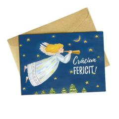 Felicitare de Craciun - Inger