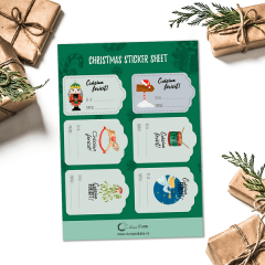 Set 6 etichete autocolante pentru cadouri