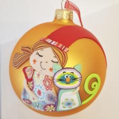 Glob Craciun - Fetita cu pisica (Mai multe modele)