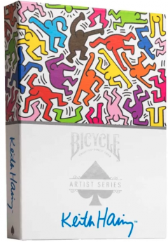 Set 2 pachete carti de joc - Bicycle Artist Series: Keith Haring