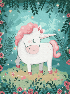  Set pictura pe numere - Unicorn