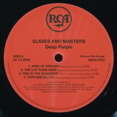 Slaves And Masters - Vinyl