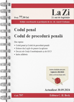 Codul penal si Codul de procedura penala, actualizat la 30.09.2024