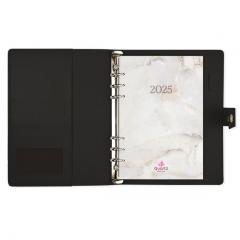 Agenda 2025 - All Black Quartz Office - Pagini liniate