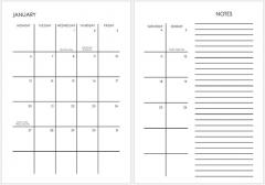 Agenda 2025 - All Black Quartz Office - Pagini liniate