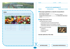 Caietul elevului. Biologie clasa a V-a