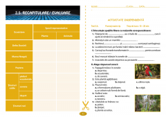 Caietul elevului. Biologie clasa a V-a