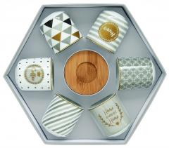 Set 6 cesti pentru cafea - Happy